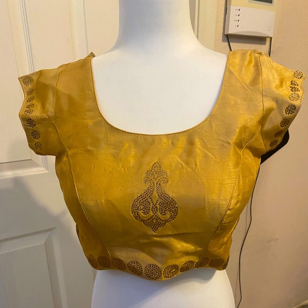 Gold sari blouse